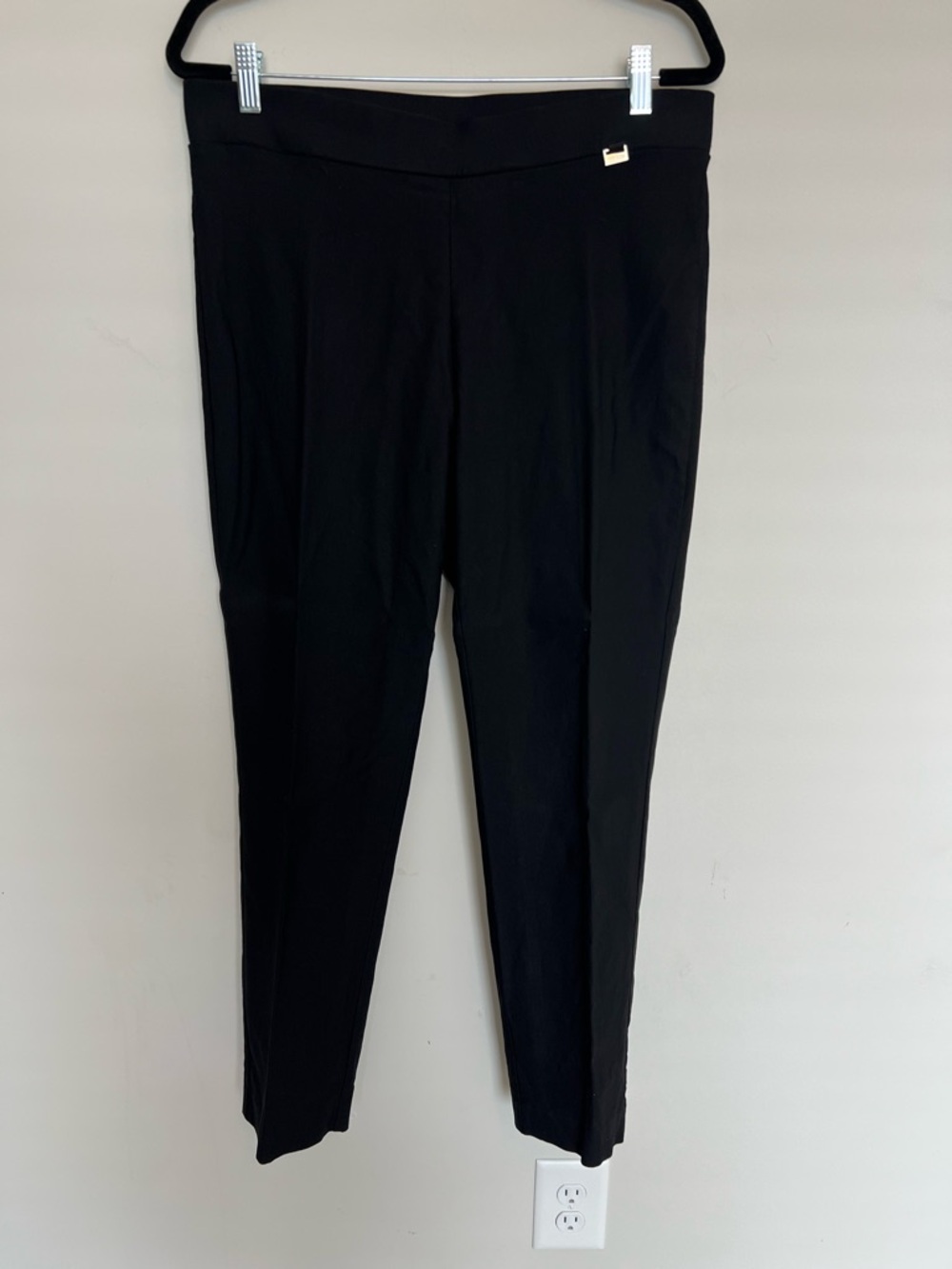 Anne Klein Black Straight Leg Ponte Pants Size‎ L